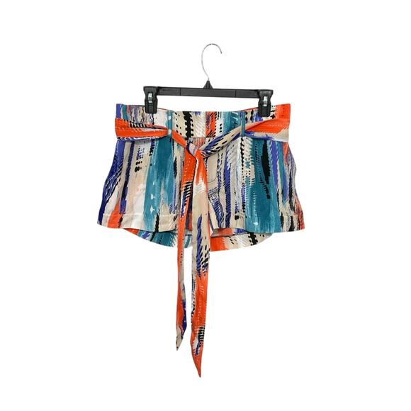 Guess Pants - NWT Guess Womens Shorts Funky Multicolor Size 29 Medium Removable Tie